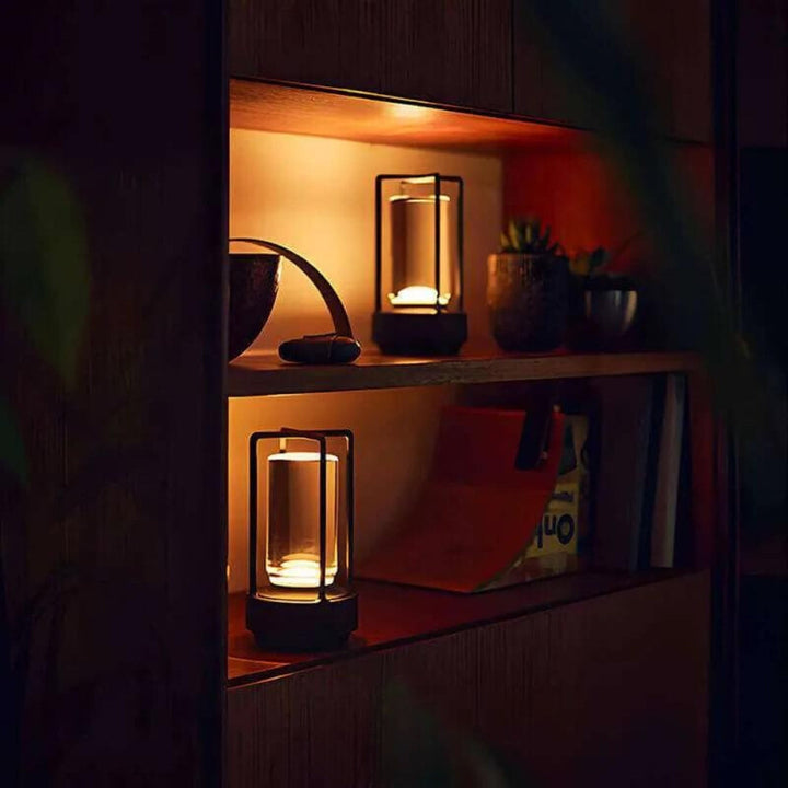 Nordic Metal Frame Table Lantern With Glass Casing