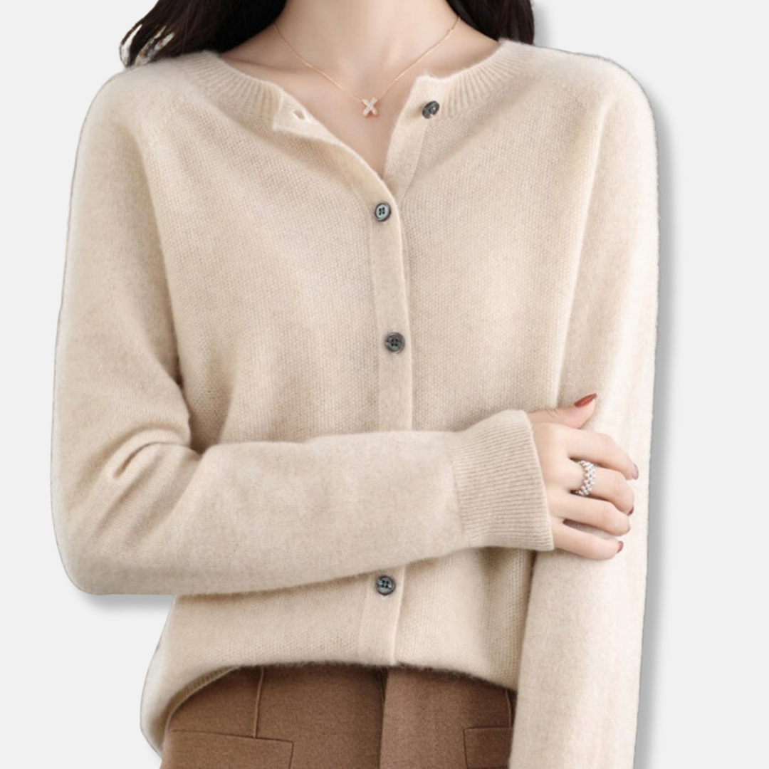 Isla Regular Fit Cardigan Sweater | Button Front Ribbed Sweater