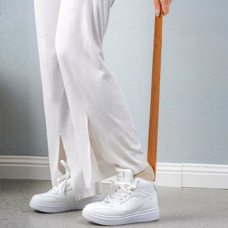 Minimalist Wooden Shoehorn With Magnetic Wall Mount