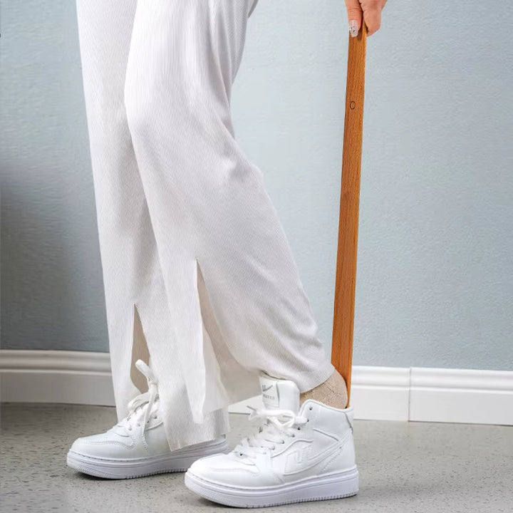 Minimalist Wooden Shoehorn With Magnetic Wall Mount