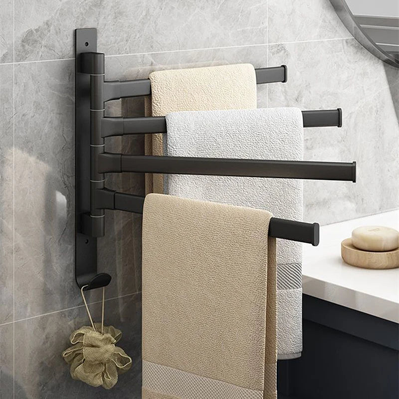 Modern Swivel Towel Rack With Three Arms