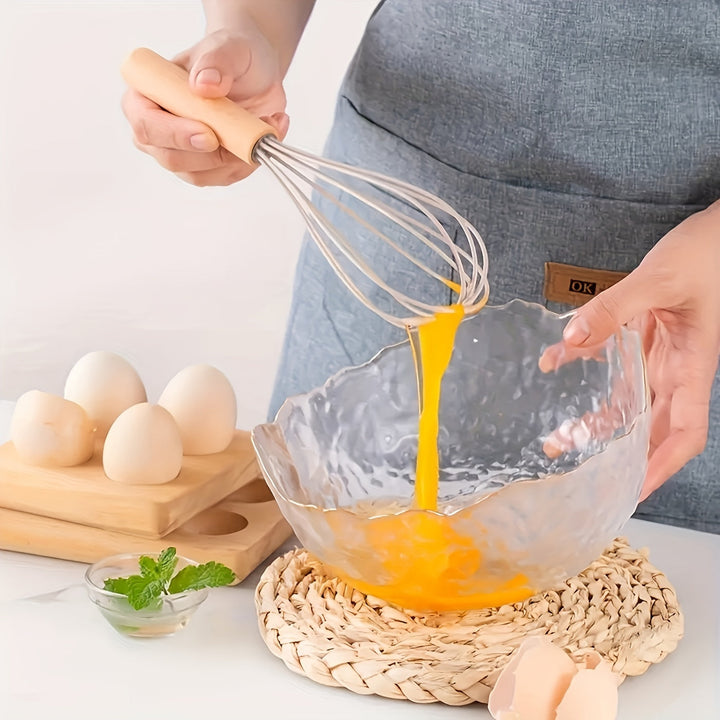 Minimalist Silicone and Wood Utensil Set