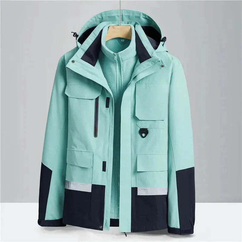 Theodore Relaxed Fit 2 Piece Set Jacket | Hooded Pockets Outdoor 2 Piece Set Jacket