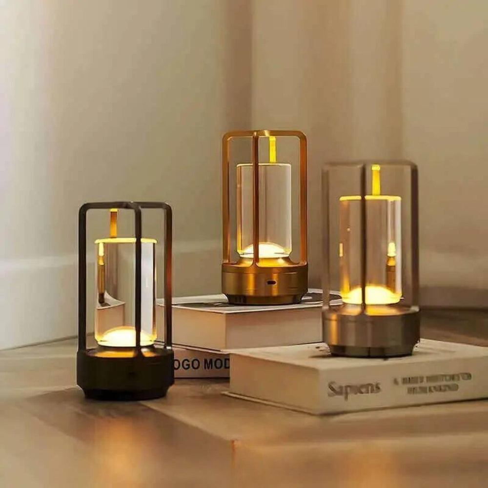 Nordic Metal Frame Table Lantern With Glass Casing