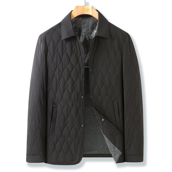 Arthur Quilted Jacket | Collared Button Front Long Sleeve Jacket
