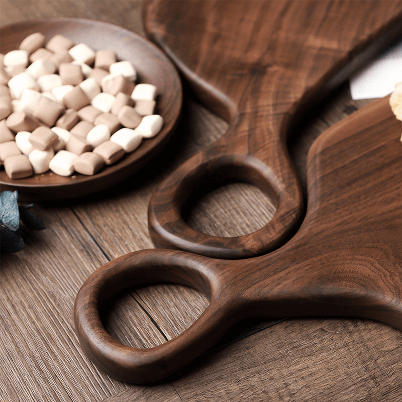Walnut Wood Cutting Board with Rounded Handle