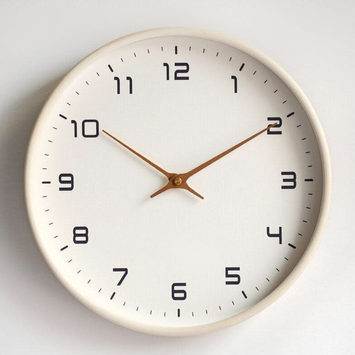 Minimalist Wall Clock With Simple Black Numerals