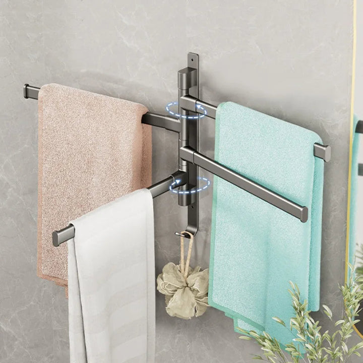 Modern Swivel Towel Rack With Three Arms