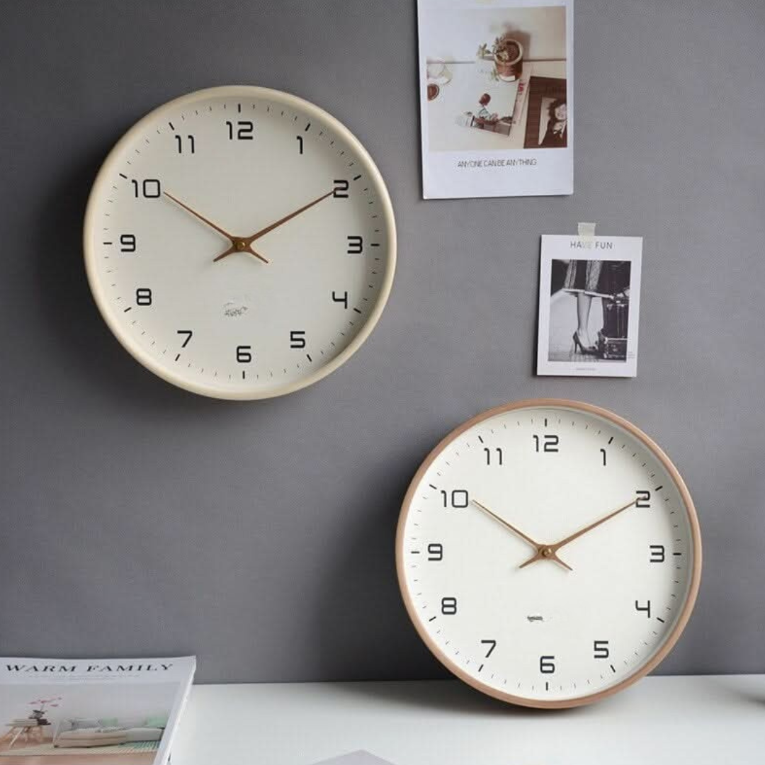 Minimalist Wall Clock With Simple Black Numerals