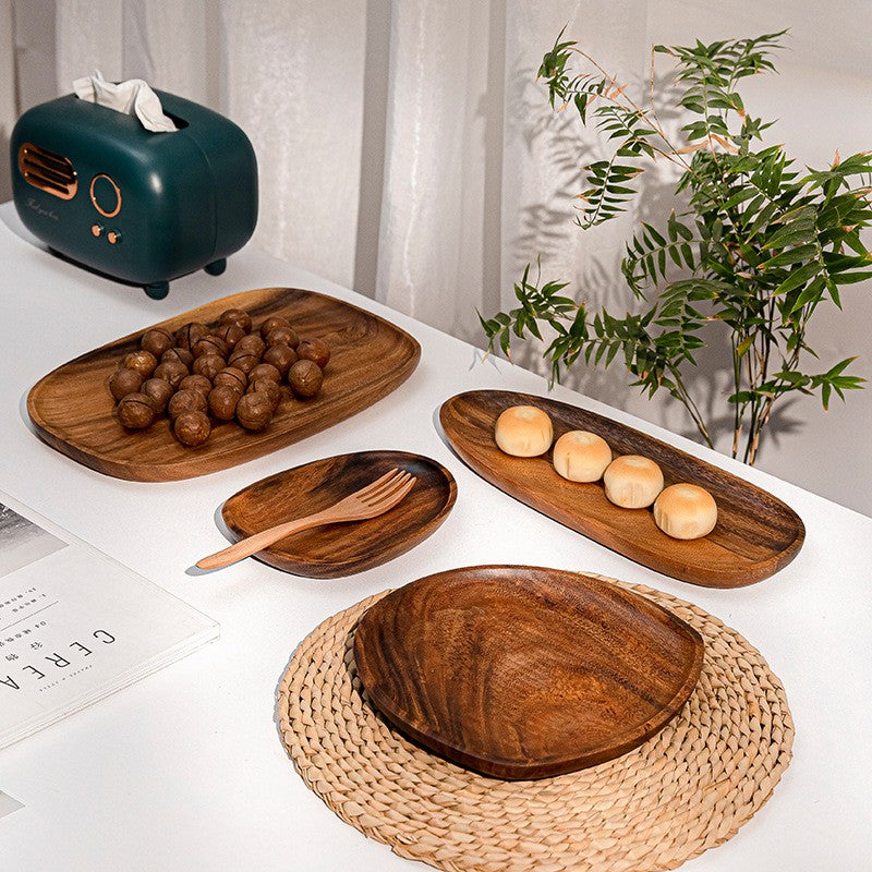 Minimalist Acacia Wood Serving Tray