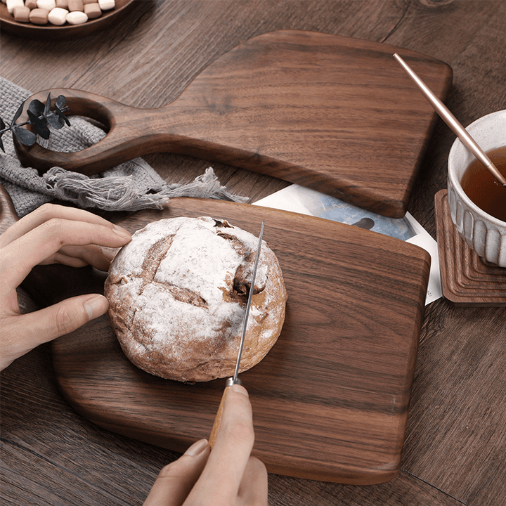 Walnut Wood Cutting Board with Rounded Handle