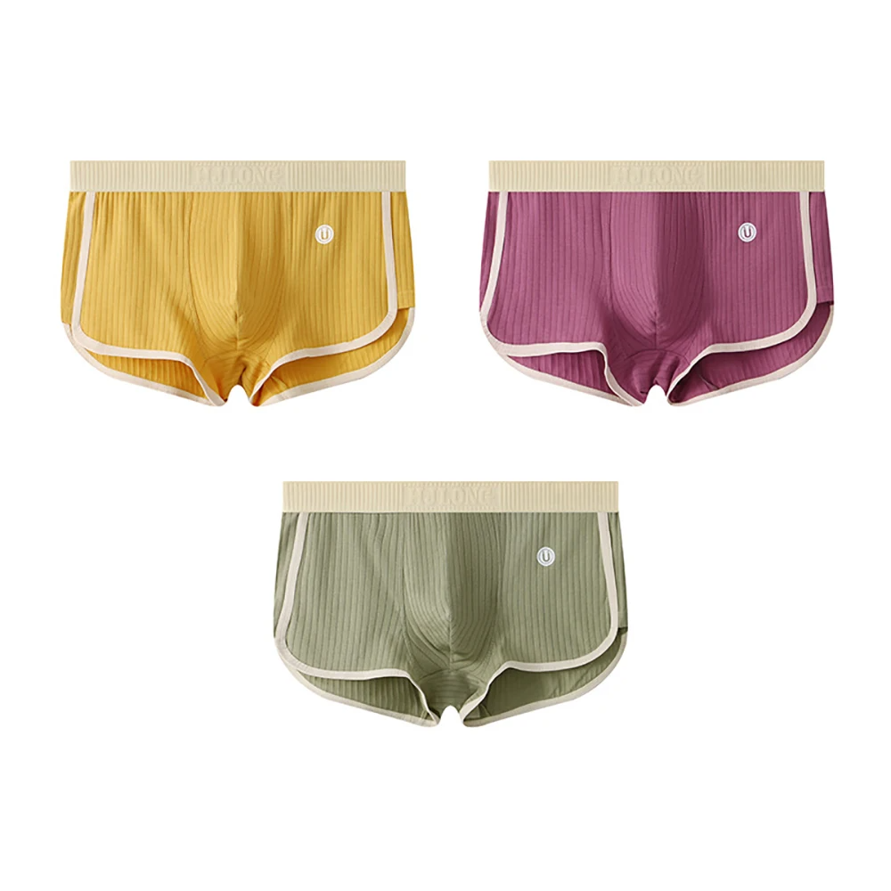James Fitted Boxer Briefs Three-Piece Set | Ribbed Contrast Trim Men’s Boxer Briefs
