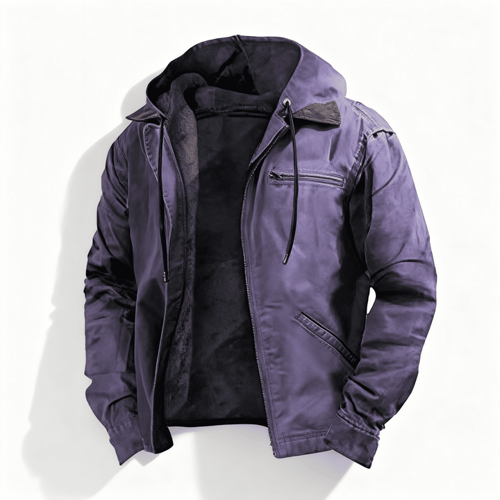 Oliver Hooded Jacket | Zipper Drawstring Hooded Jacket