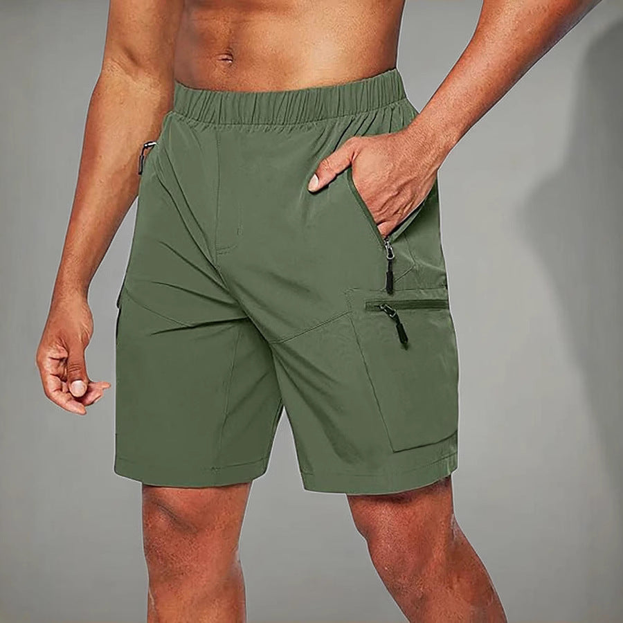 Lightweight Performance Athletic Shorts with Zip Secure Pockets