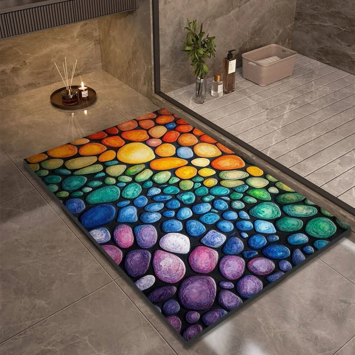 Eclectic Stone-Like Textured Bath Mat