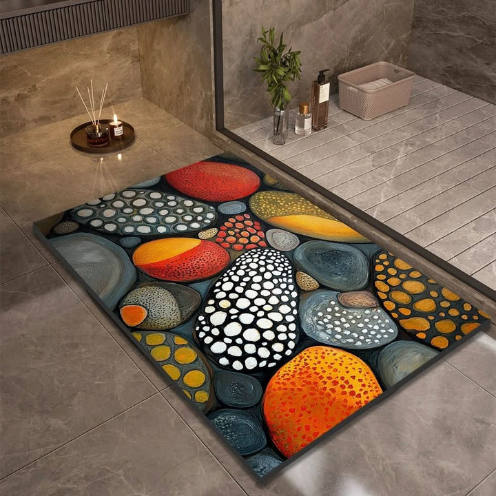 Eclectic Stone-Like Textured Bath Mat