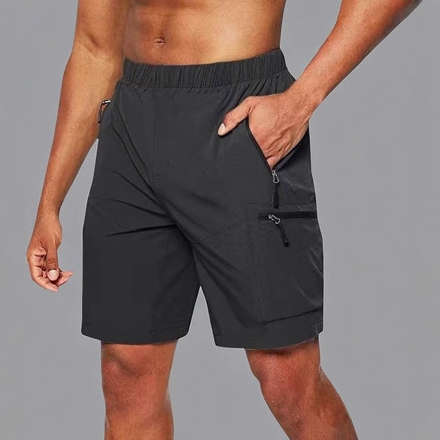 Lightweight Performance Athletic Shorts with Zip Secure Pockets