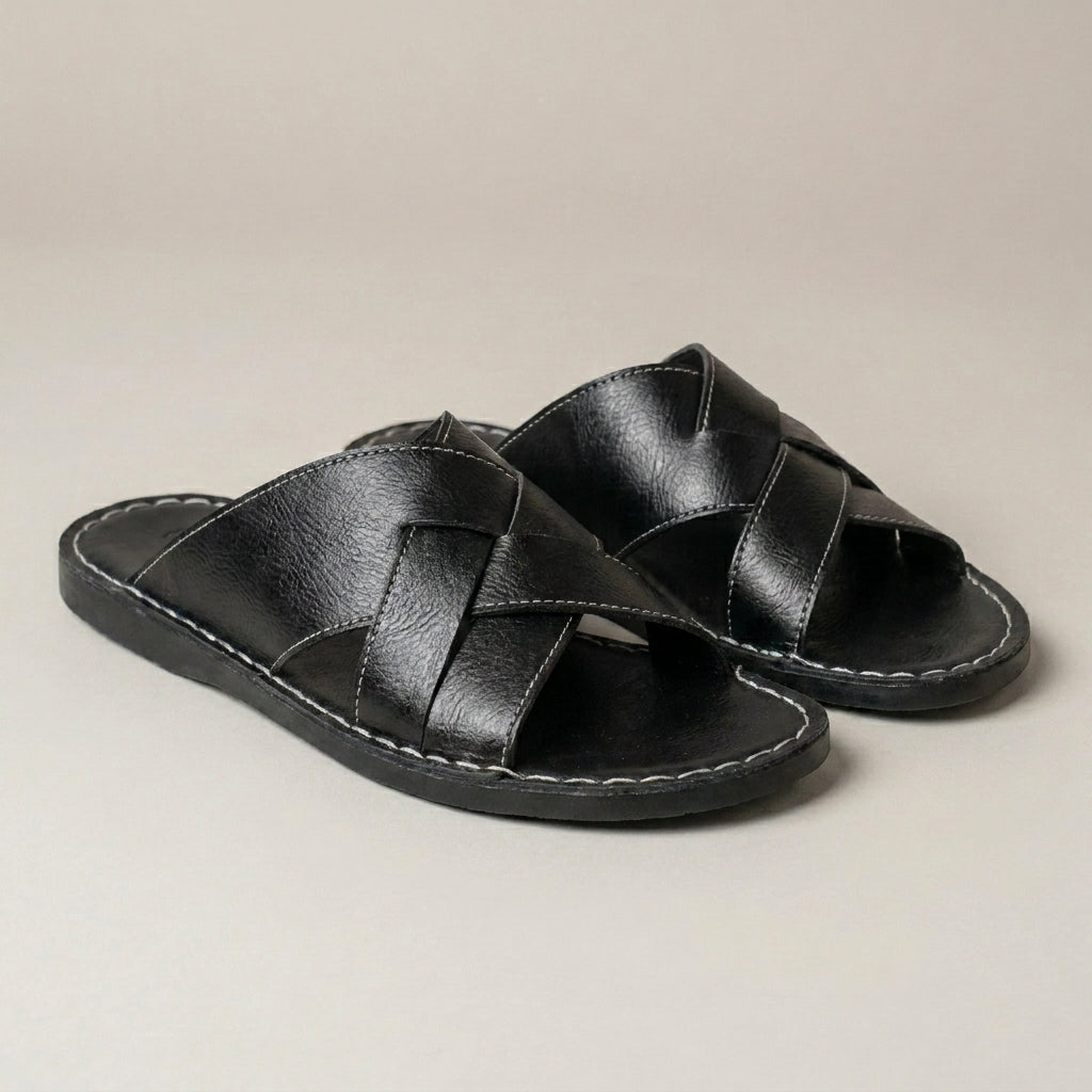 Classic Cross Strap Slide Sandals for Effortless Summer Style