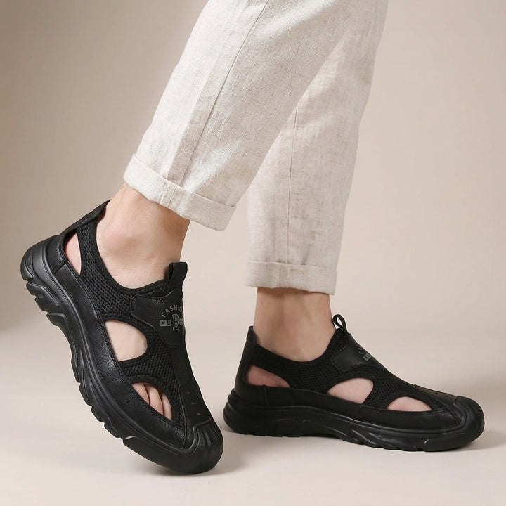 Breathable Cutout Slip On Walking Shoes with Cushioned Sole