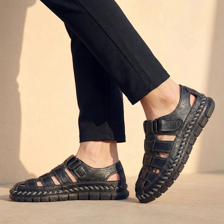 Refined Fisherman Sandals with Woven Lattice Upper and Adjustable Strap