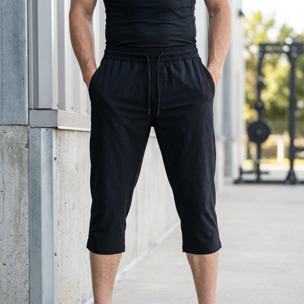 Relaxed Capri-Length Training Pants in Lightweight Performance Fabric