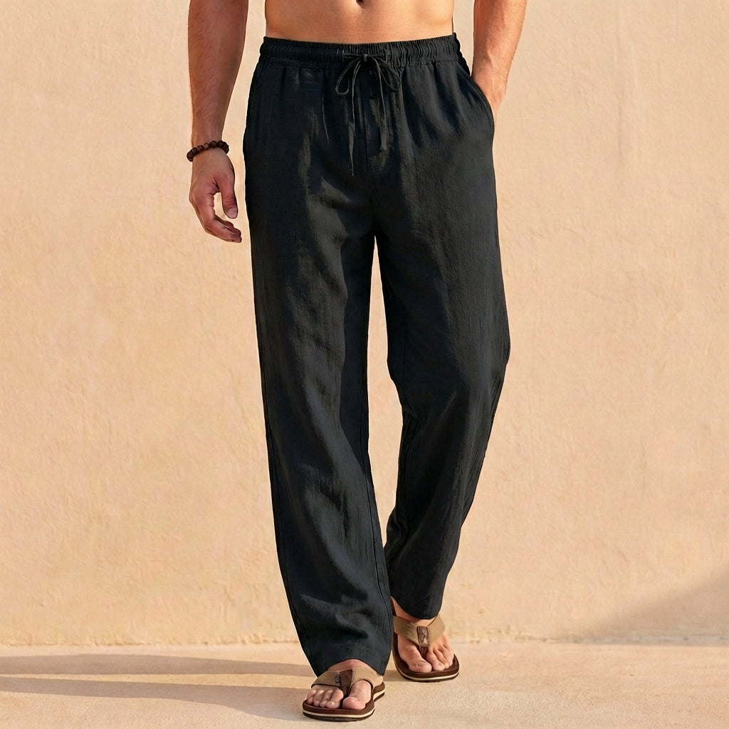 Relaxed-Fit Drawstring Blend Trousers for Everyday Comfort