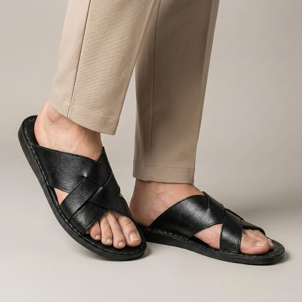 Classic Cross Strap Slide Sandals for Effortless Summer Style