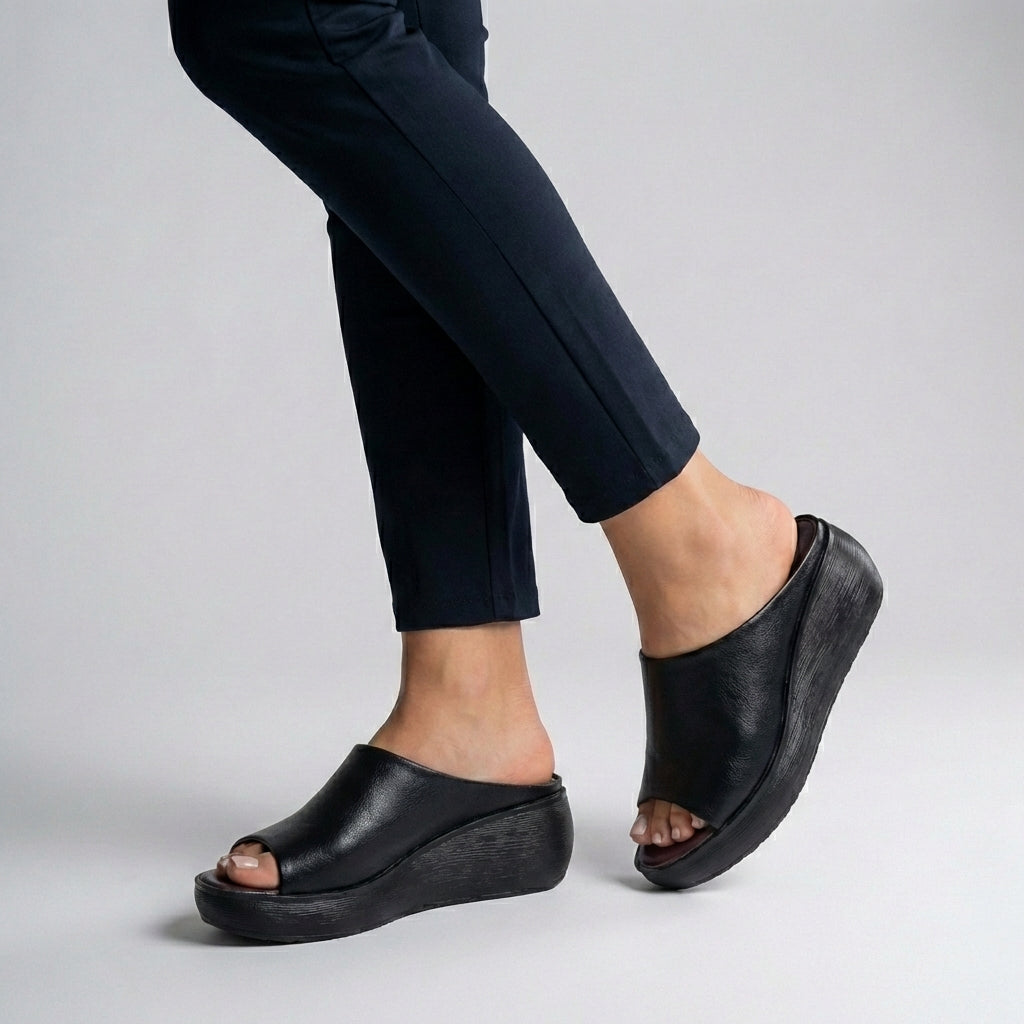 Comfort Platform Slide Sandals with Sleek Open Toe Design