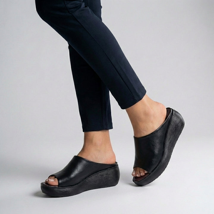 Comfort Platform Slide Sandals with Sleek Open Toe Design