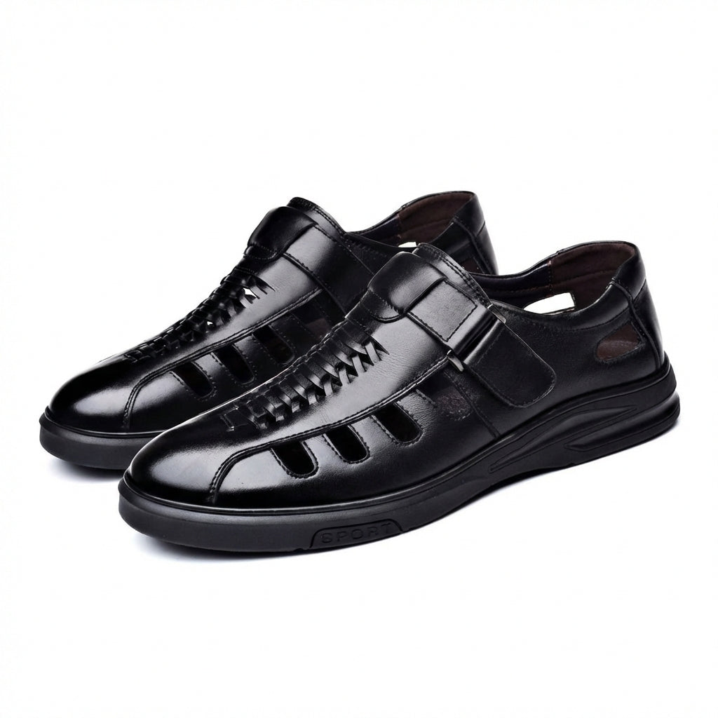 Marcellus Fisherman Sandals with Woven Detailing and Sport Sole