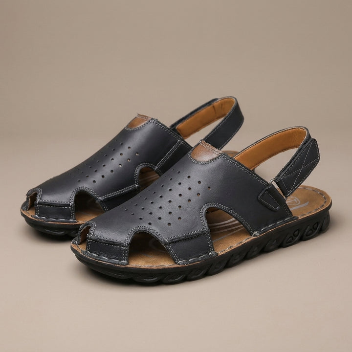 Comfort Outdoor Sandals with Perforated Upper and Cushioned Grip Sole