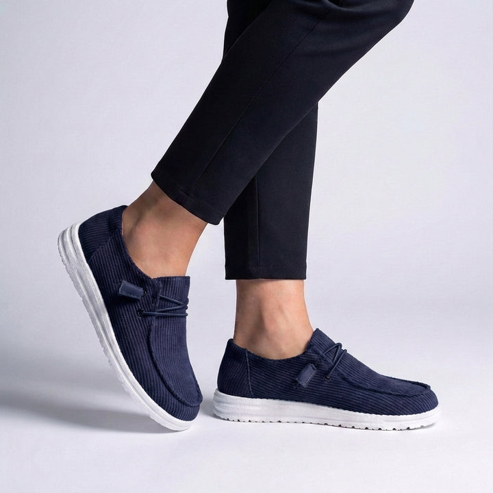 Textured Slip On Loafers with Lightweight Comfort Sole