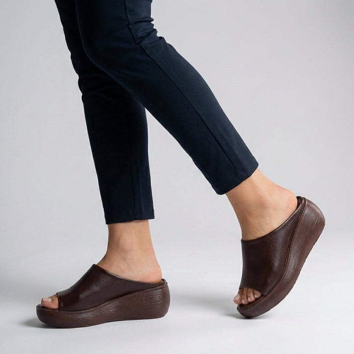 Comfort Platform Slide Sandals with Sleek Open Toe Design