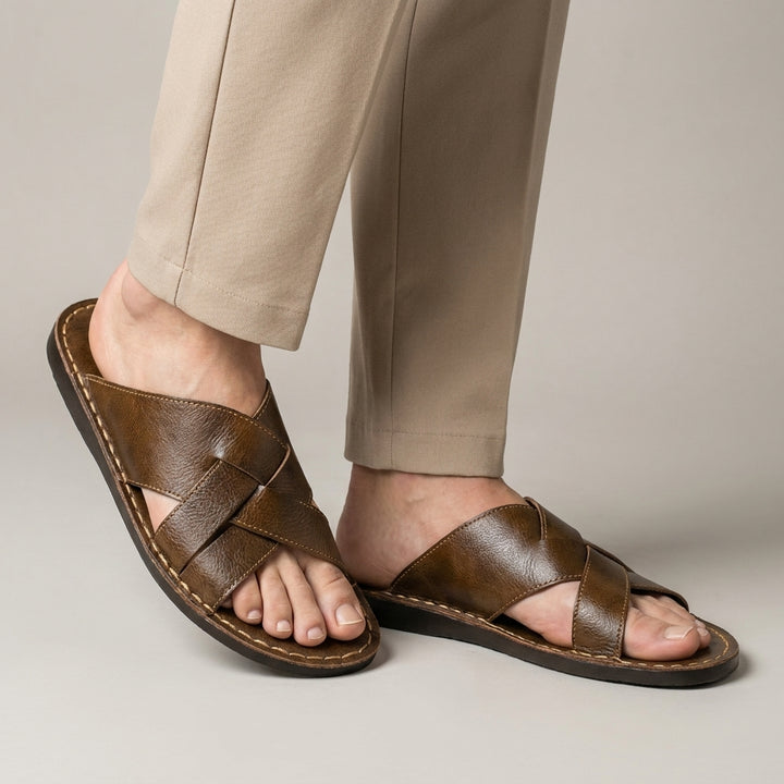 Classic Cross Strap Slide Sandals for Effortless Summer Style