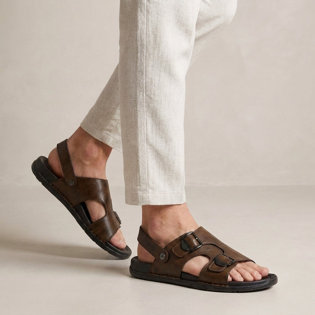 Comfort Slingback Sandals with Contoured Footbed