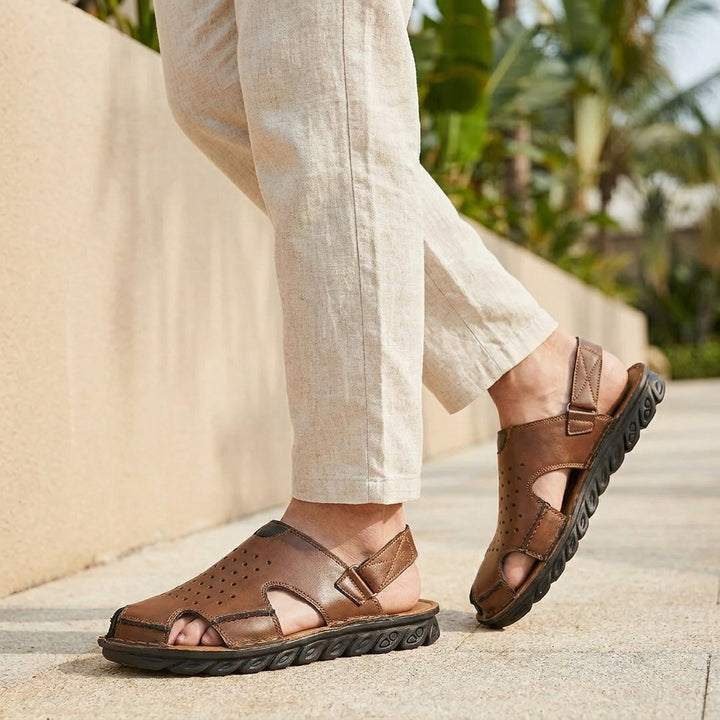Comfort Outdoor Sandals with Perforated Upper and Cushioned Grip Sole