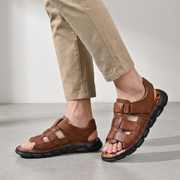 Rugged Open Toe Comfort Sandals with Adjustable Utility Straps