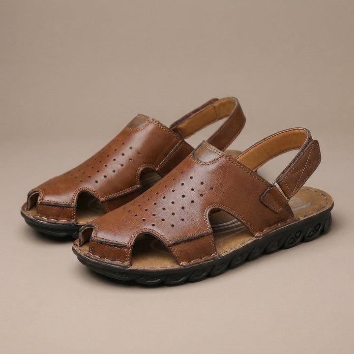 Comfort Outdoor Sandals with Perforated Upper and Cushioned Grip Sole