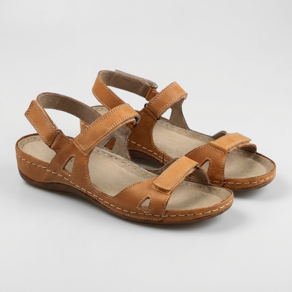 Open-Toe Sandals with Adjustable Straps and Contoured Footbed