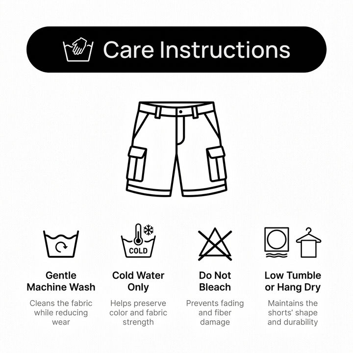 Tailored Cargo Shorts with Utility Pockets and Relaxed Everyday Fit