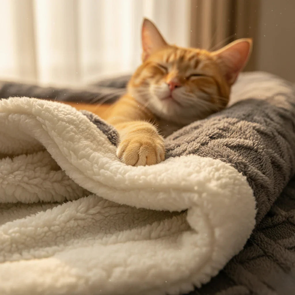 Contemporary Sherpa Fleece Throw Blanket
