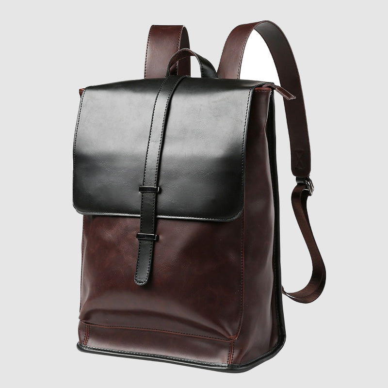 Harry Structured Backpack | Flap Top Two-Tone Backpack