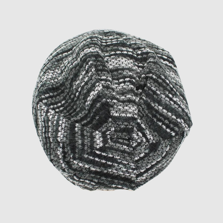 Oliver Slouchy Beanie | Striped-Lined Knit Beanie