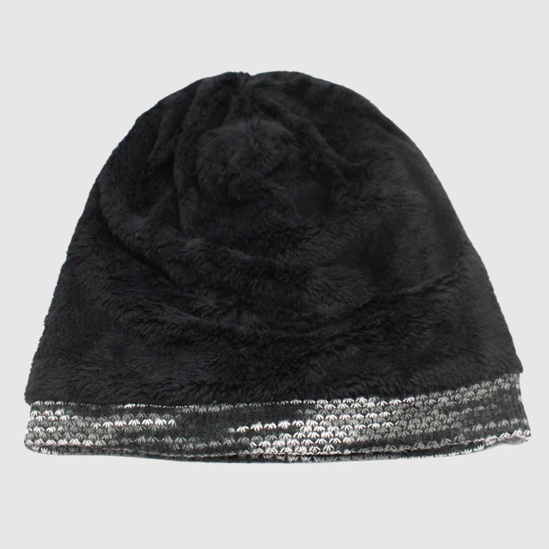 Oliver Slouchy Beanie | Striped-Lined Knit Beanie