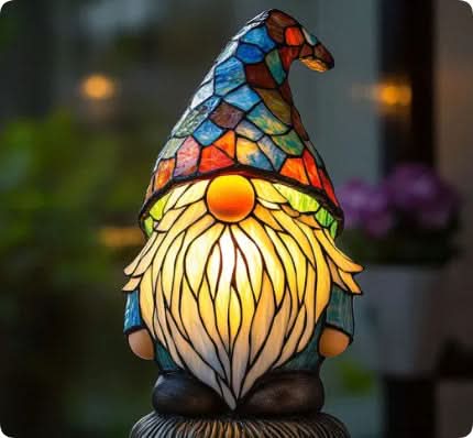 Art Deco Stained Glass Dog Table Lamp