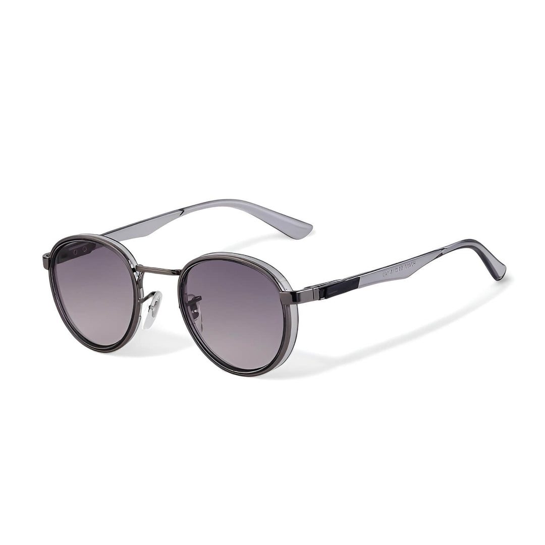 Marco Vale Retro Round Sunglasses with Metal Frame