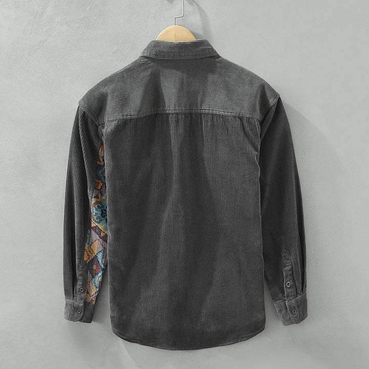 Samuel Corduroy Relaxed Fit Shirt | Collared Long Sleeve Shirt