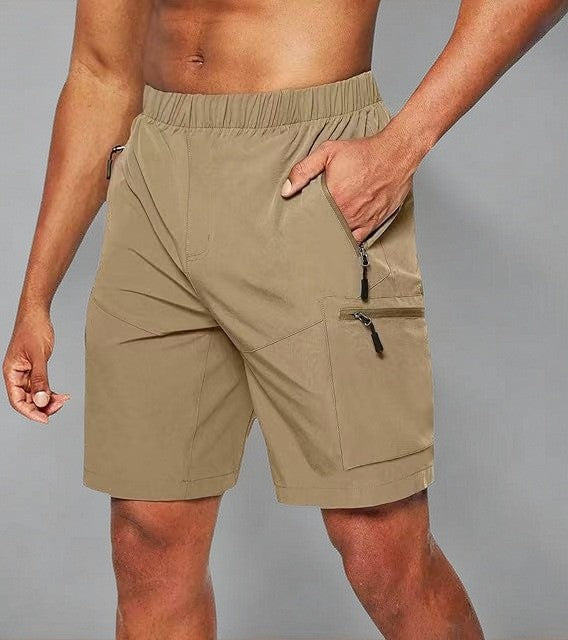 Lightweight Performance Athletic Shorts with Zip Secure Pockets