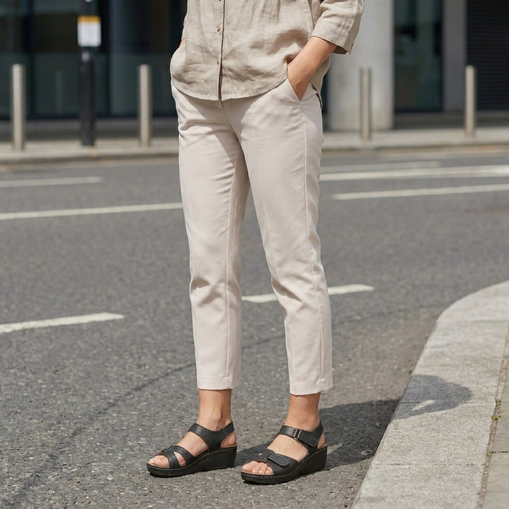 Orthopedic Wedge Sandals with Adjustable Straps and Open Toe Design