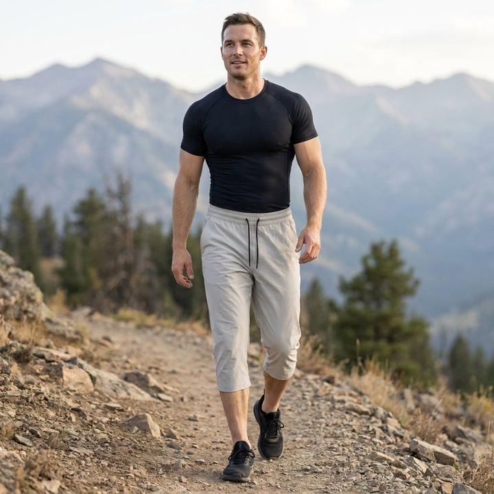 Relaxed Capri-Length Training Pants in Lightweight Performance Fabric
